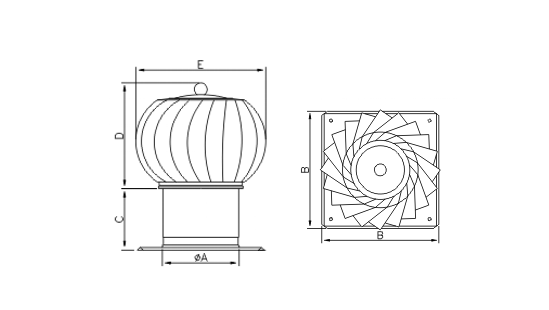 Dimensiuni Capat cos de fum Dospel TRN 200 /S
