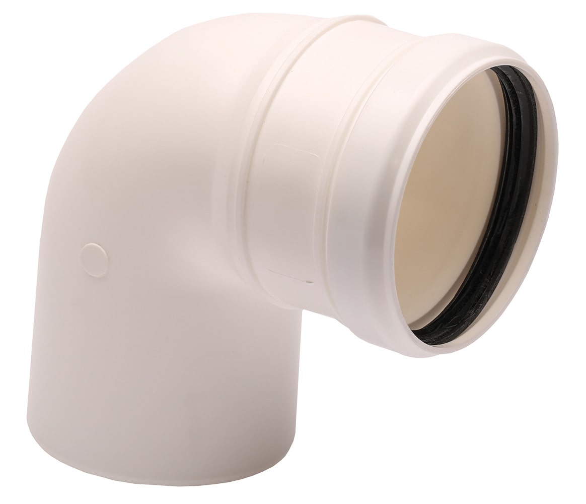 Cot evacuare gaze arse centrale termice condensare ATI WB2-98P, diametru 80 mm, 90 grade, plastic - Prompt Service