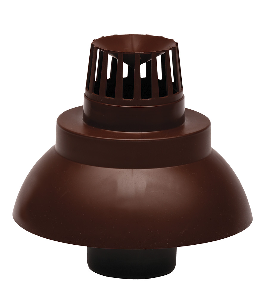 Capat pentru terminatie verticala evacuare gaze arse ATI WM45-80P, diametru 80 mm, Maro - Prompt Service