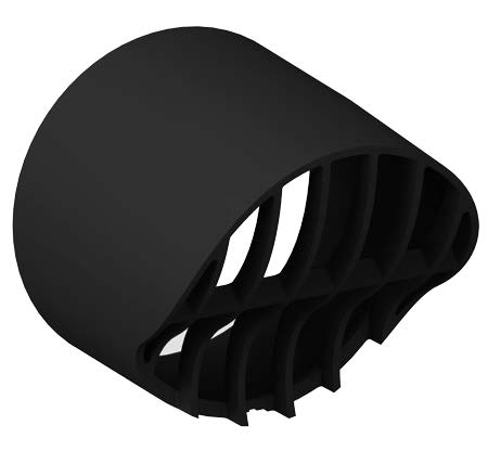 Terminatie tubulatura evacuare centrala sau hota ATI, diametru 80 mm, neagra, WN10-080 - Prompt Service