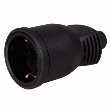 Cupla cauciuc cu contact de protectie, negru, Ipee OEM - Prompt Service