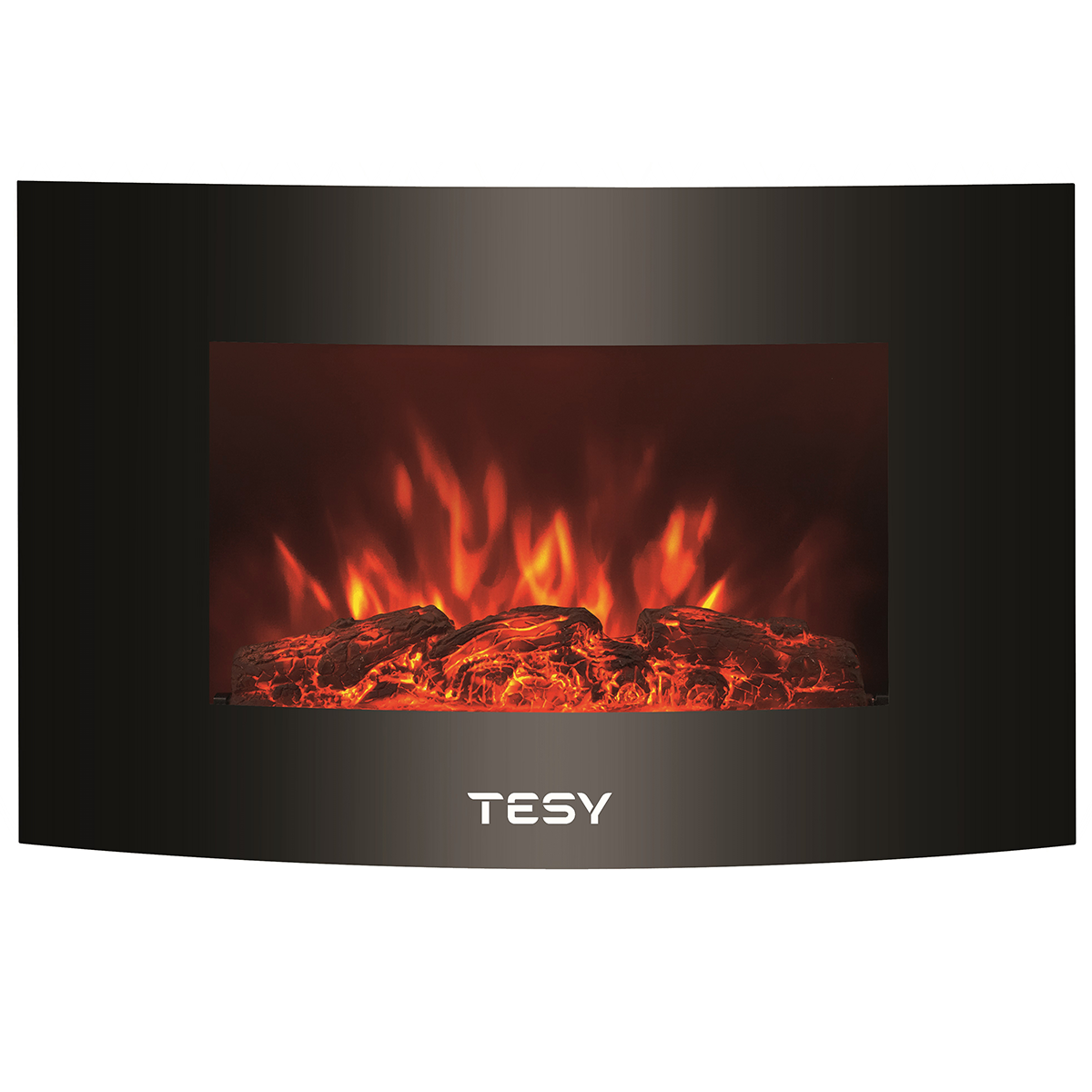 Semineu electric de perete, cu Display LED, Tesy, 2000W, Telecomanda, negru, 422832 - Prompt Service