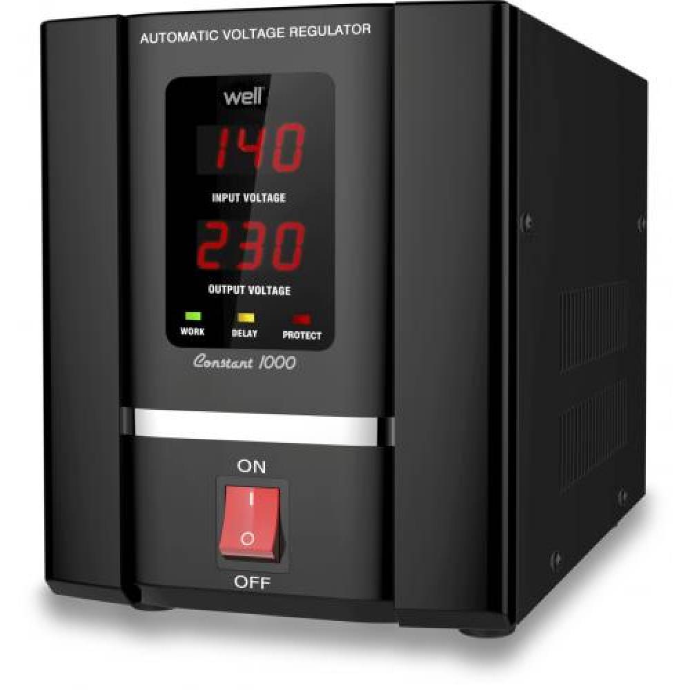 Stabilizator automat de tensiune cu servomotor Well 500VA, AVR-SRV-CONSTANT500-WL Protectie la Tensiune - Prompt Service