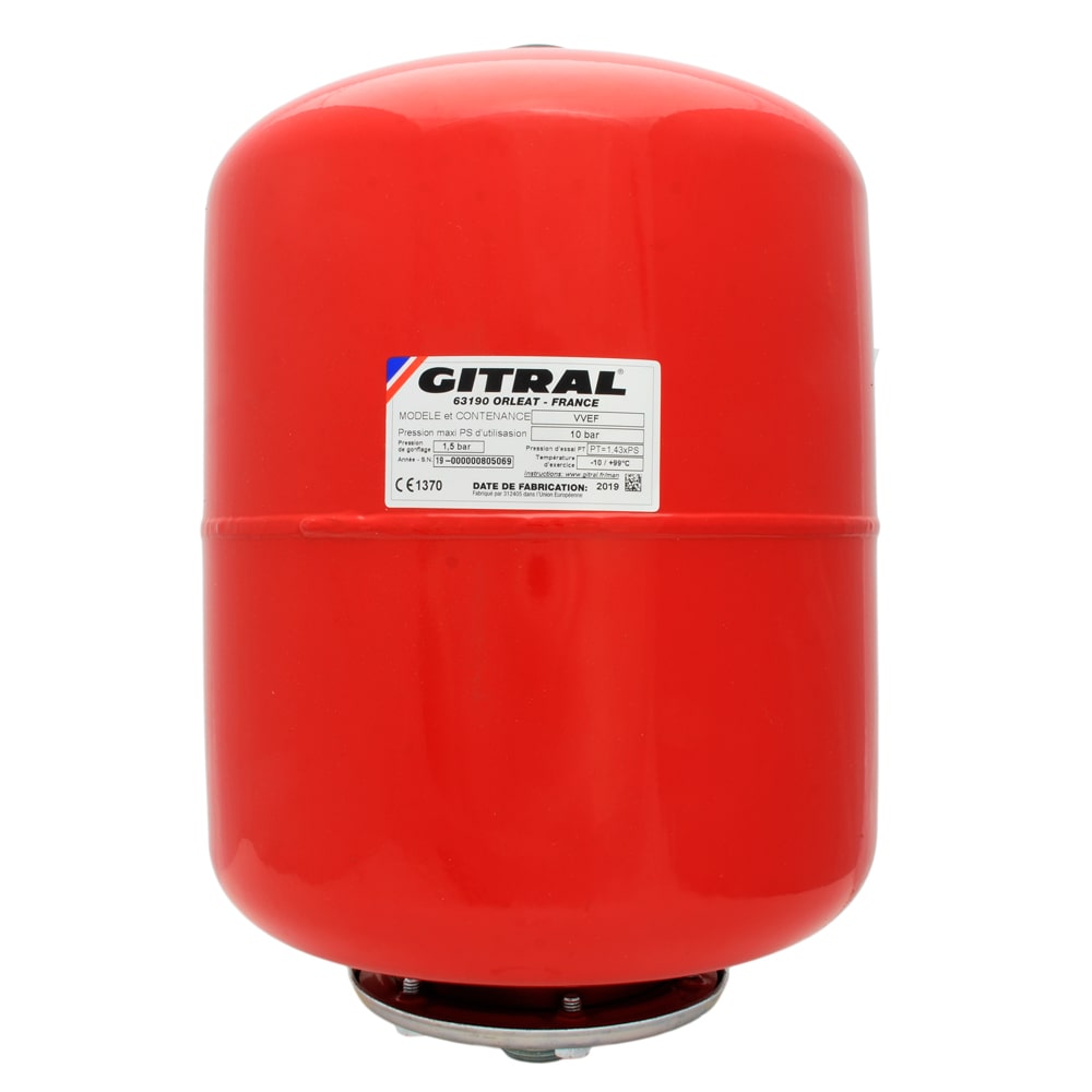 Vas de expansiune 35 litri Gitral VVEF 35, membrana schimbabila, 10 bar, universal - Prompt Service