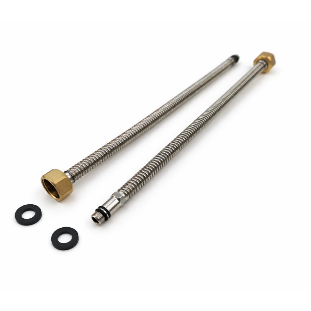 Set 2 bucati racord flexibil monocomanda din inox pentru baterie apa 1/2 80 cm - RN212-80