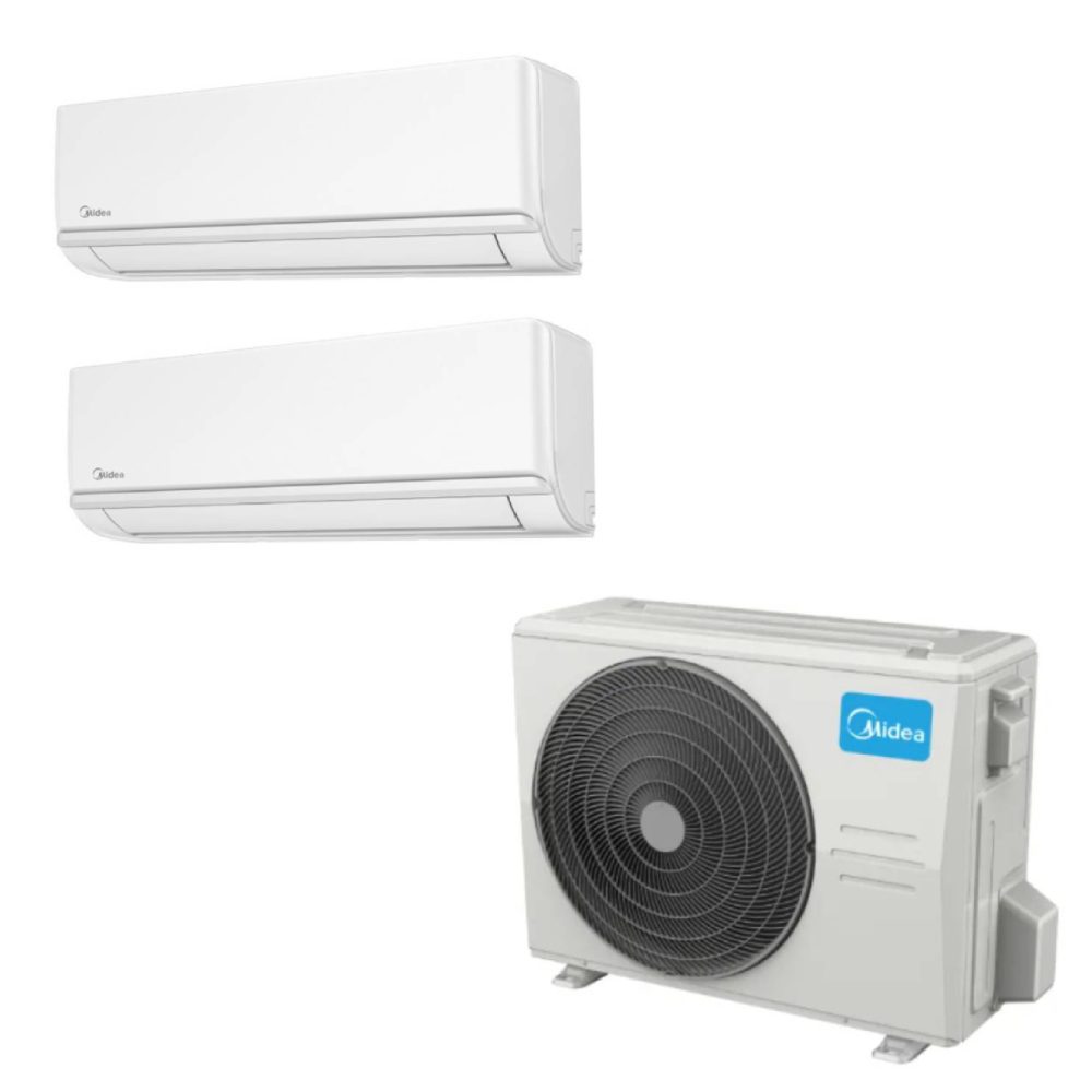 Pachet aer conditionat multisplit Midea, unitate interna 2 x 9000 btu + unitate externa 18000 btu