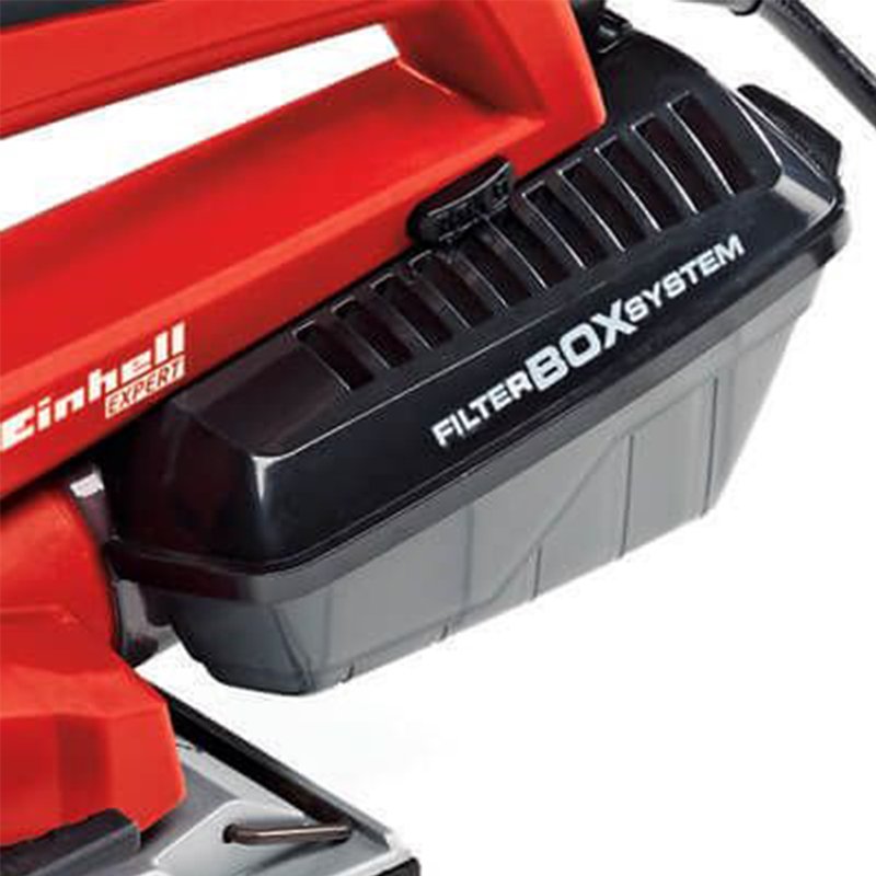 Slefuitor cu vibratii, Einhell, hartie slefuire 280 x 115 prindere cu cleme, hartie slefuire 230 x 115 prindere velcro, 250 W, cutie colectare praf - imagine 3