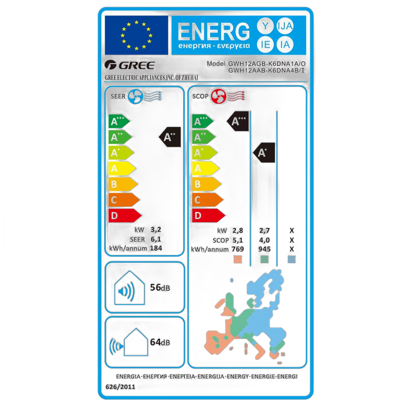 Aparat aer conditionat Gree Bora A4 12000 BTU, A++, kit instalare inclus, Control WiFi - imagine 3