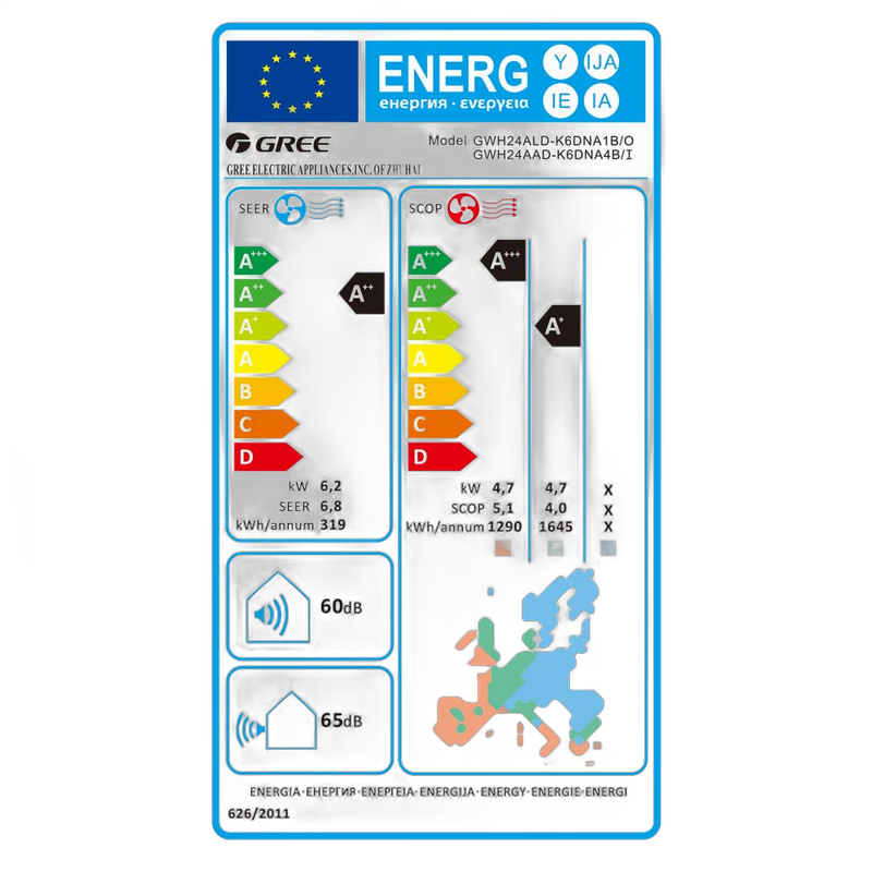 Aparat aer conditionat Gree Bora A4 24000 BTU, A++, freon R32, Control WiFi, I Feel, Afisaj Ceas - imagine 3