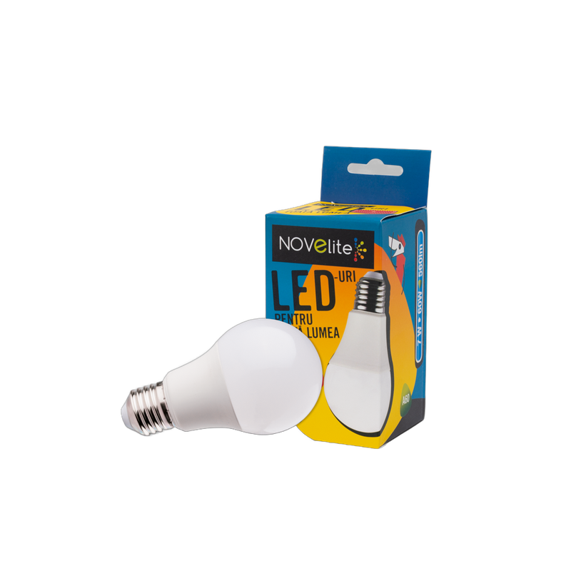 Bec LED 7W E27 A60 3000K Novelite - imagine principală