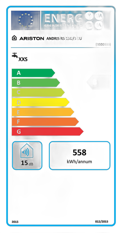 Boiler electric 15 l Ariston ANDRIS RS 15 U EU, 1200 W, sub chiuveta - imagine 2