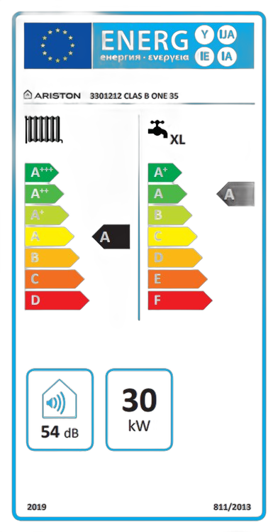Centrala termica in condensare Ariston CLAS B ONE WiFi, 35 kW, afisaj LCD, boiler incorporat - imagine 2
