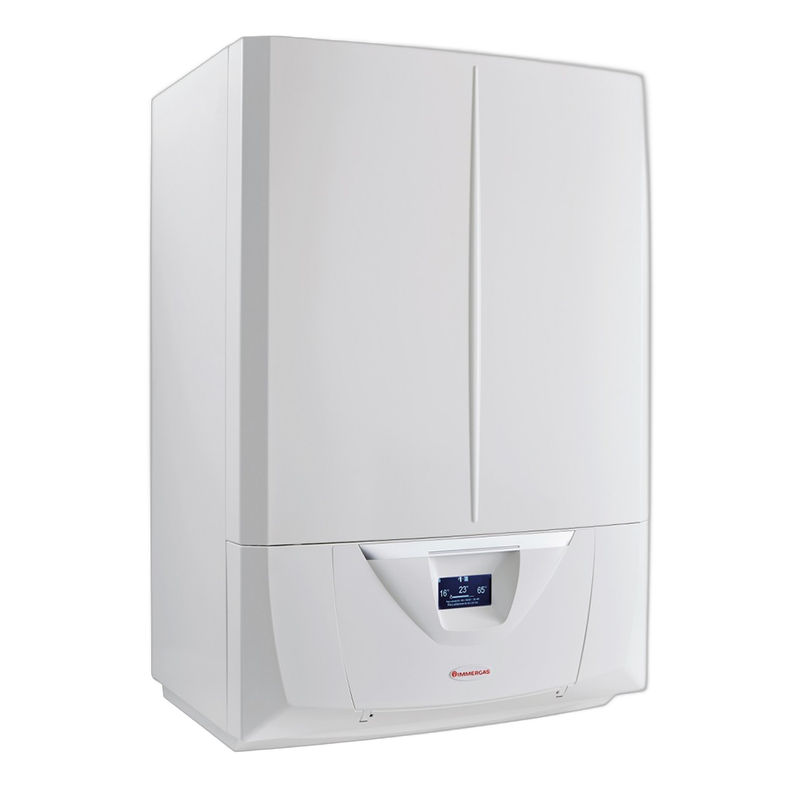 Centrala termica in condensare cu boiler inox 60 litri Immergas Victrix Zeus Superior 25 kW I, boiler incorporat, kit evacuare inclus - imagine principală