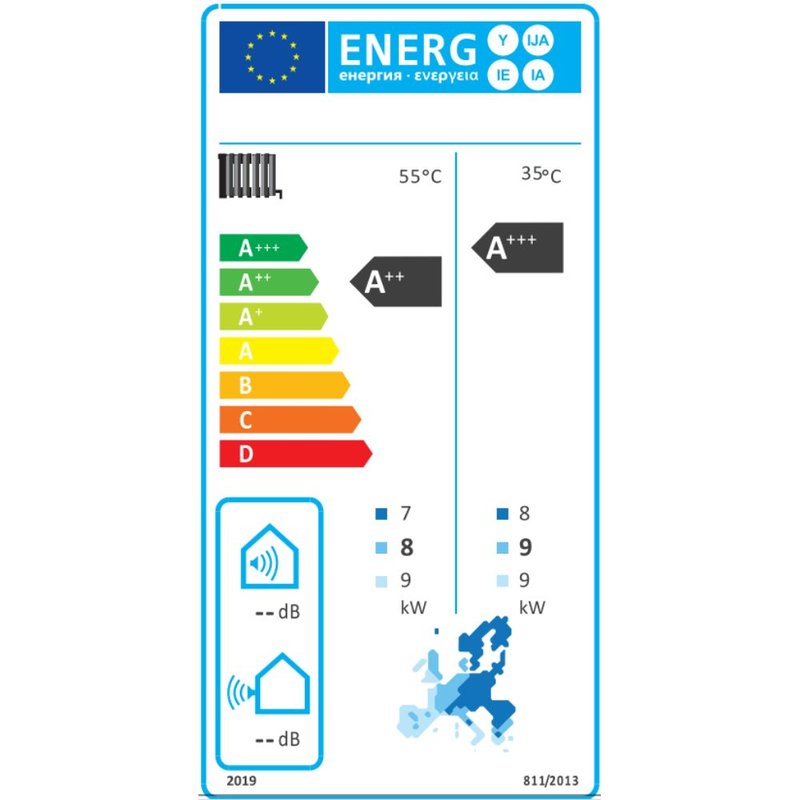 Pompa de caldura spit  Hyundai HYUNDAI HYHA-V6W/D2N8-B, 6 kW, monofazata, cu booster electric 3 kW, clasa energetica A+++ energetic