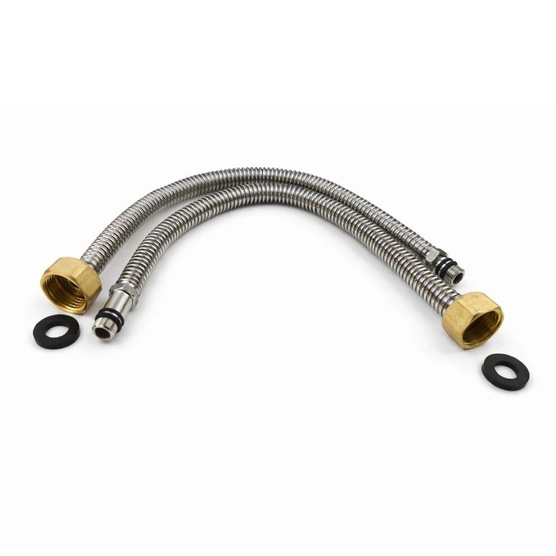 Set 2 bucati racord flexibil monocomanda din inox pentru baterie apa 3/8 30 cm - RN238-30