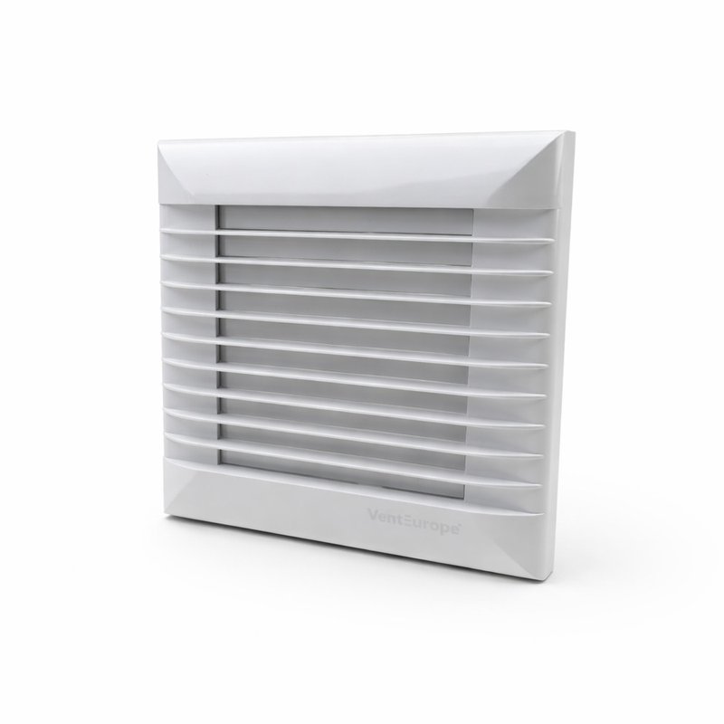 Ventilator casnic Venteurope Auto D125 cu jaluzele automate