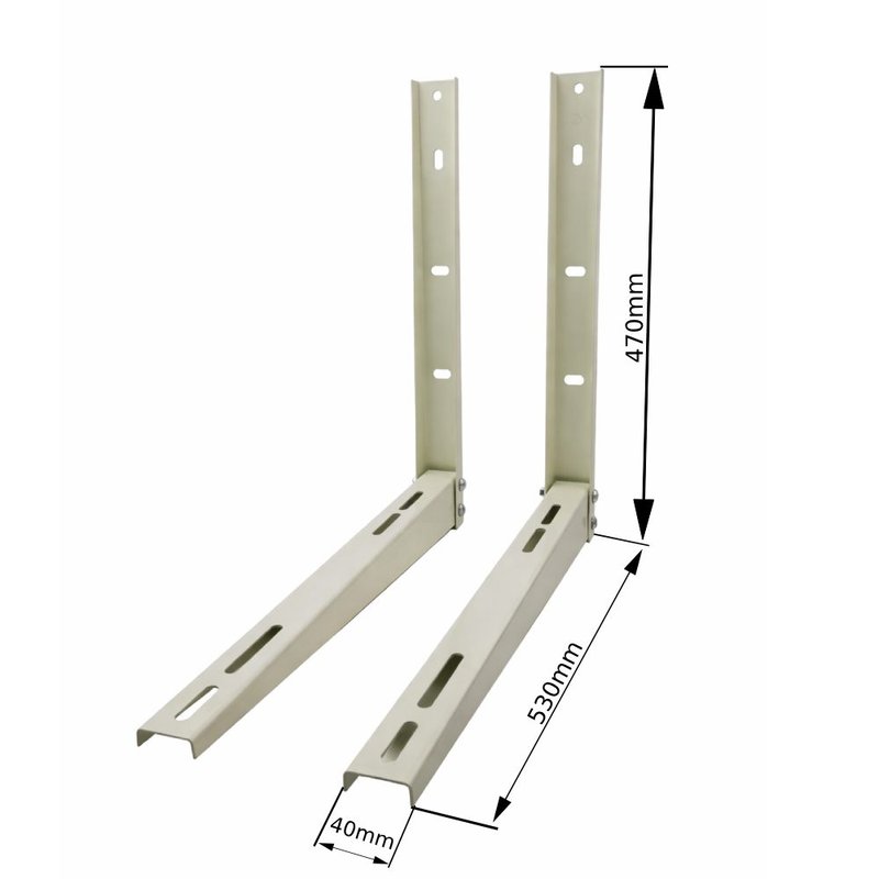 Set console AC rabatibile metal albe 470 x 530  (setul contine 2 brate) schita